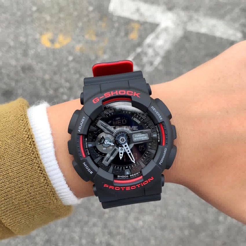 G-Shock Black Rubber Sport Men&#39;s Watch GA110HR-1A