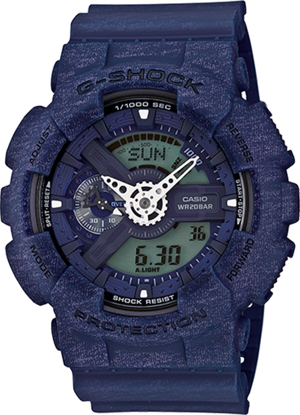 G-Shock Heathered Blue Dial Resin Men&#39;s Watch GA110HT-2A