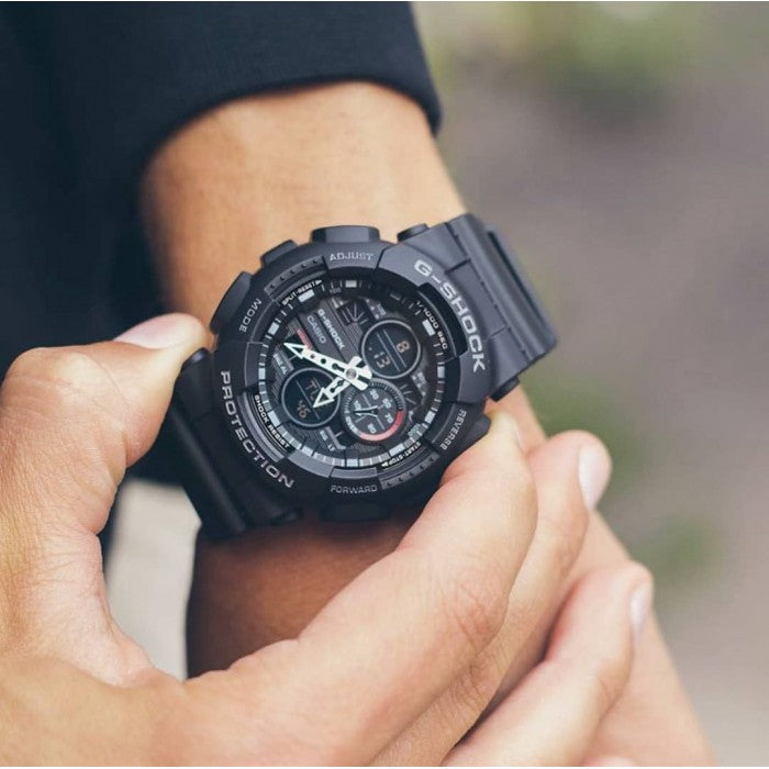 G-Shock Analog Digital Magnetic Resistant Black Men&#39;s Watch GA140-1A1