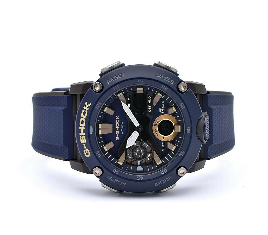 G-Shock Analog-Digital Carbon Core Guard Navy Resin Band Men&#39;s Watch GA2000-2A