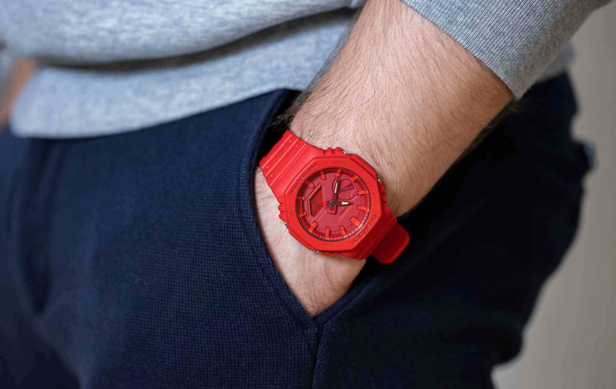 G-Shock Carbon New Square Combi Men&#39;s Watch GA2100-4A