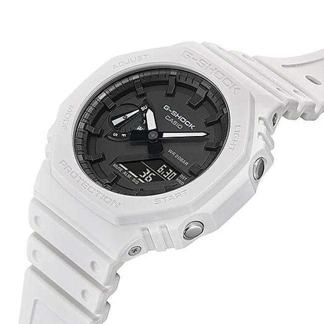G-Shock Analog Digital White Resin Strap Men&#39;s Watch GA2100-7A