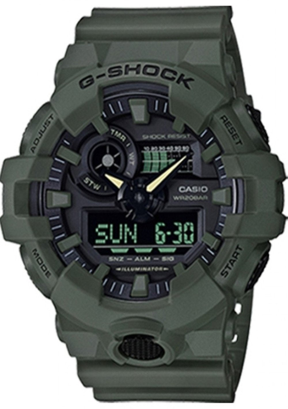 G-Shock XL Series 200M WR Shock Resistant Men&#39;s Watch GA700UC-3A