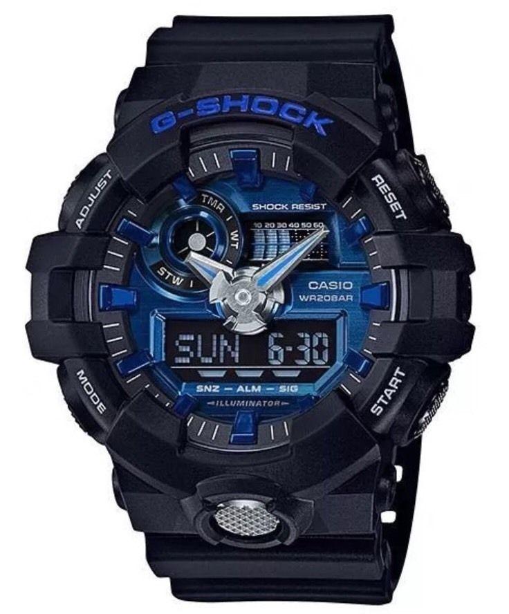 G-Shock Ana-Digi Speed Indicator Black Dial Men&#39;s Watch GA710-1A2