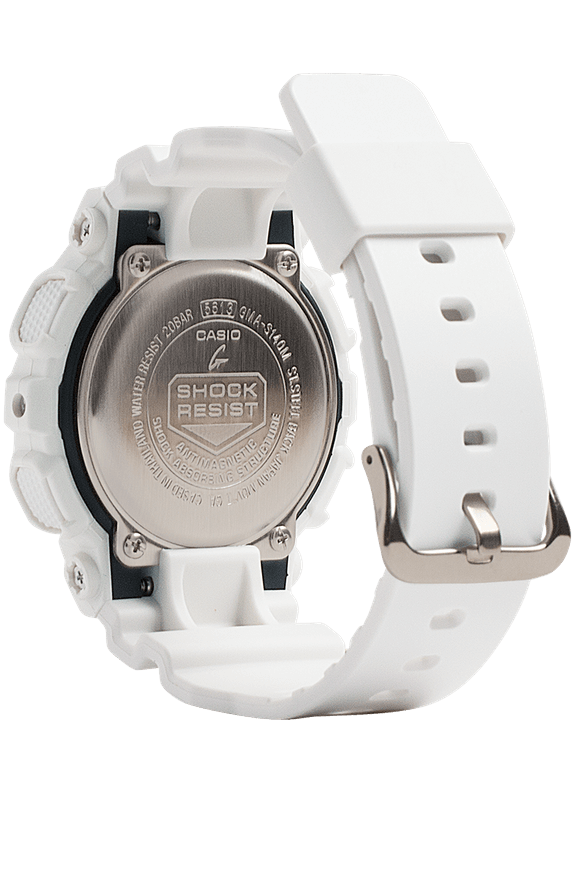 G-Shock White Resin Band Women&#39;s Watch GMAS140M-7A