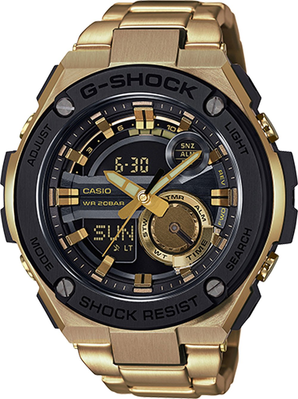 G-Shock G-Steel 2nd Gen 3D Ana-Digital Men&#39;s Watch GST210GD-1A