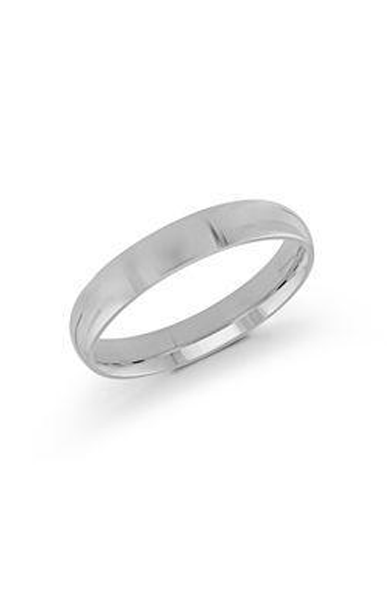 Platinum 4mm high polish rounded dome light comfort fit wedding band