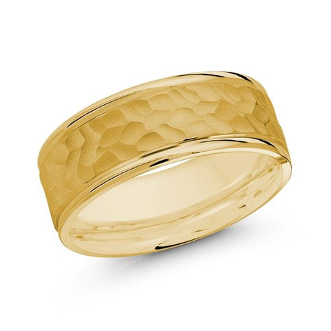 10, 14 Karat 8mm Solid Gold High Polish Rounded Lux Band