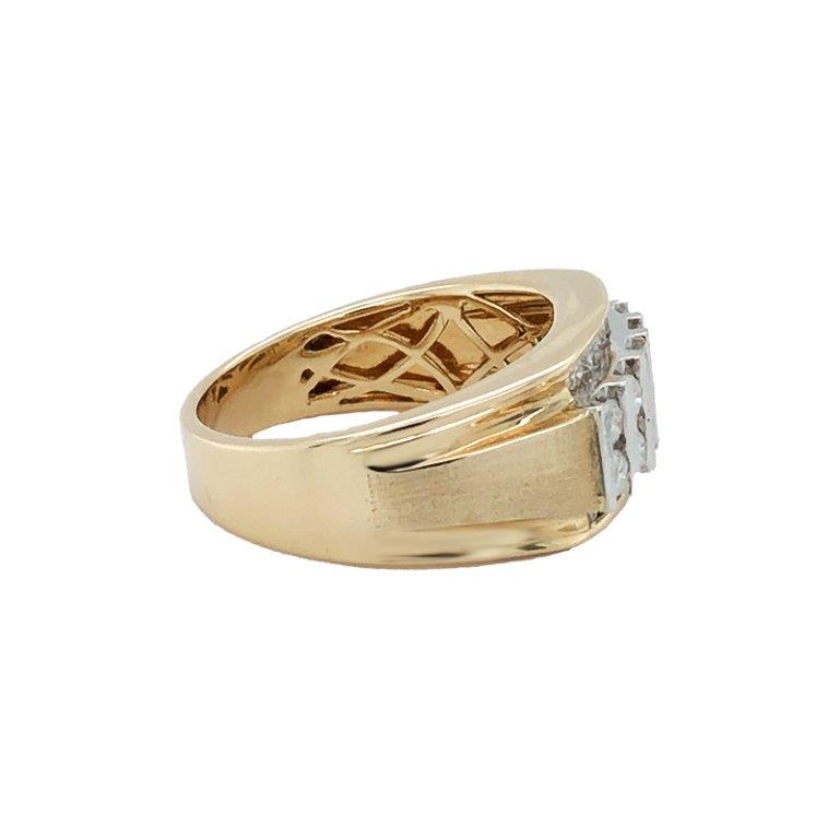 14K Yellow and White Gold 0.50TDW Diamond Men&#39;s Ring
