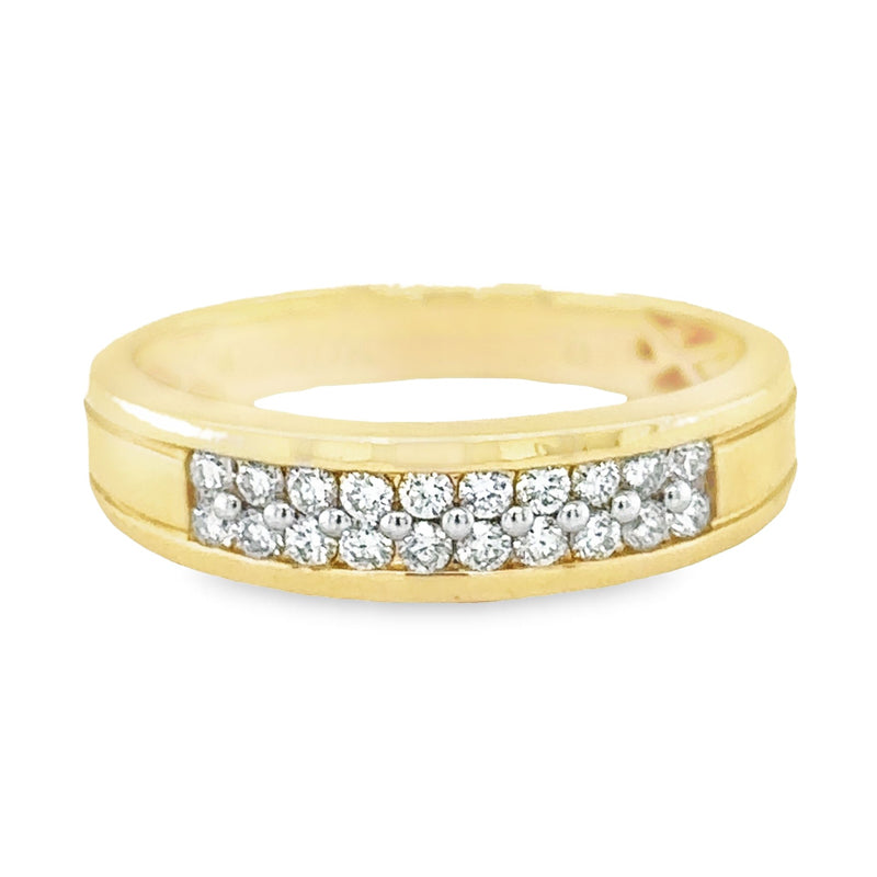 10K Yellow Gold 0.40TDW Diamond Men&#39;s Band