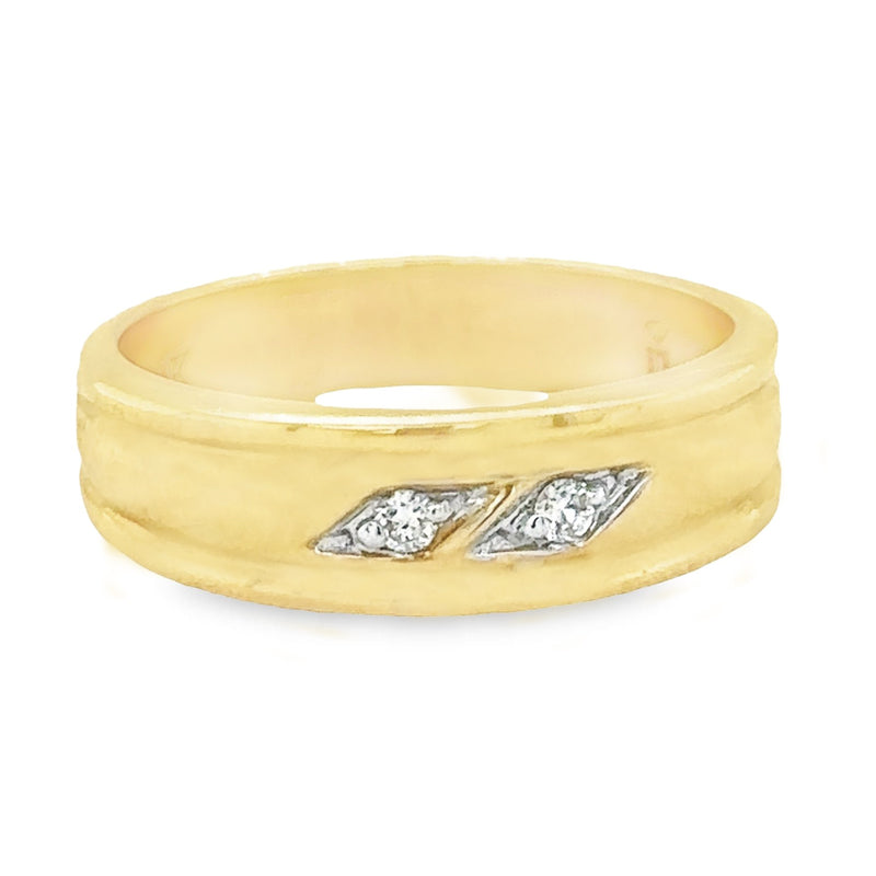 10K Yellow gold and 0.05TDW Diamond Women&#39;s Band