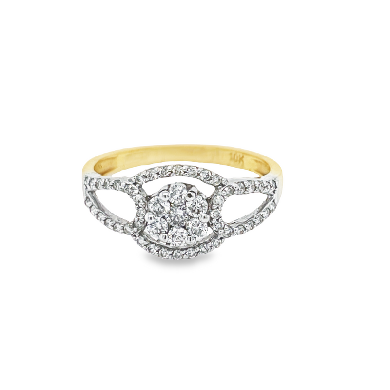 10K Yellow Gold 0.50CT Diamond Anniversary Ring