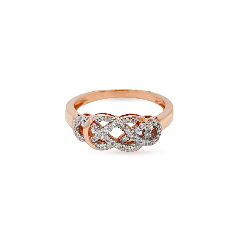 10K Rose Gold 0.25TDW Infinity Diamond Ring