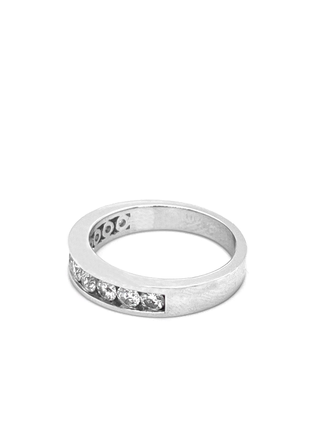 14K White Gold 0.75CT Nine Diamond Anniversary Band