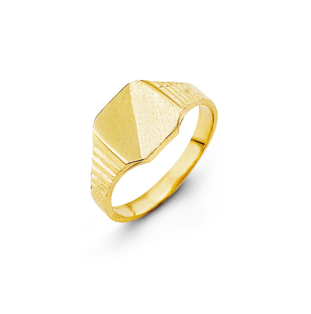 10k Yellow Gold Signet Baby Ring