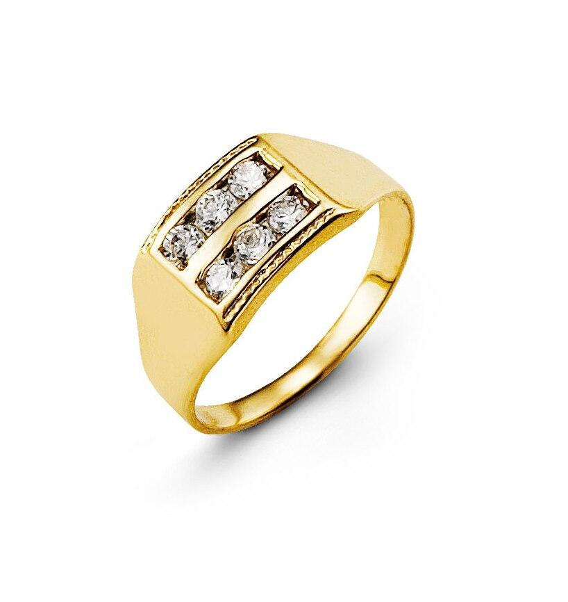 10k Yellow Gold High Polish CZ Baby Ring