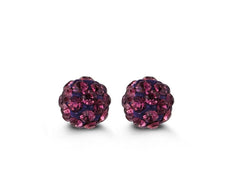 10k Yellow Gold Crystal Balls Baby Earrings