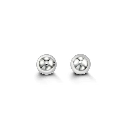 14K White Gold Pearl Stud Earrings