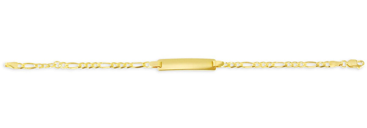 10k Yellow Gold Figaro Baby Bracelet