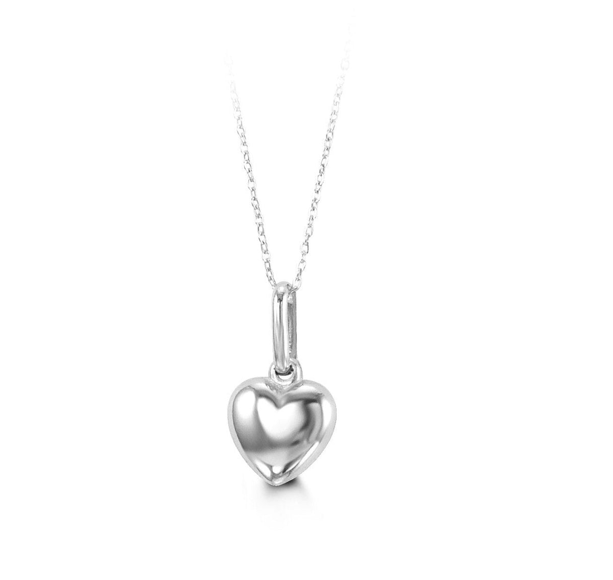 10k White Gold Heart Shape Baby Pendant