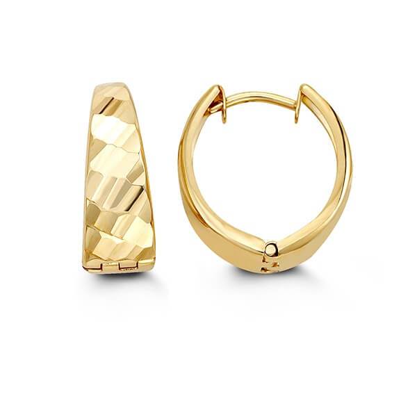 10k Yellow Gold Fancy Huggy Earrings