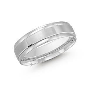 Sterling Silver Men&#39;s 6mm Classic Wedding Band