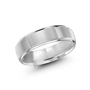 Sterling Silver Men&#39;s 6mm Classic Wedding Band