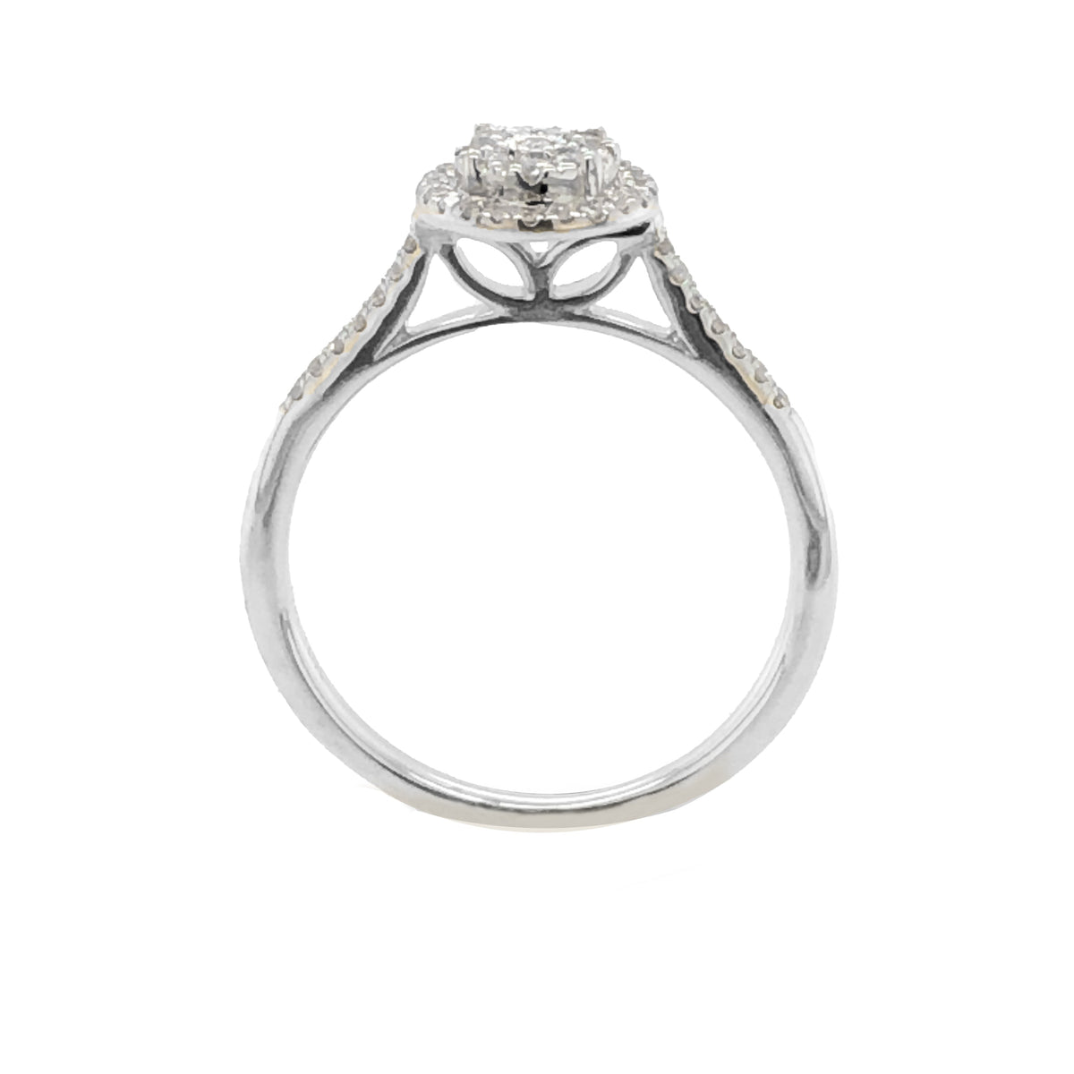 10K Yellow Gold 0.25TDW Diamond Double Round Halo Wedding Set