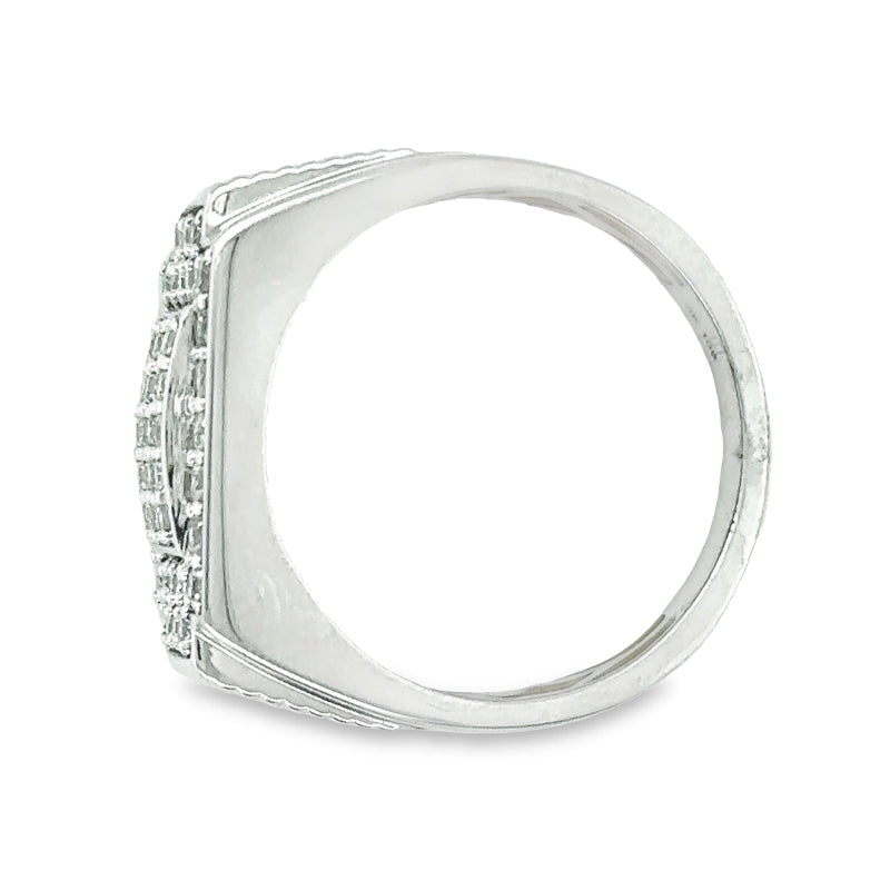 10K White Gold 1.00TDW Men&#39;s Diamond Ring
