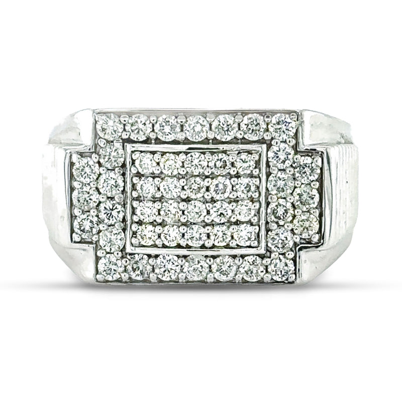 10K White Gold 1.00TDW Men&#39;s Diamond Ring