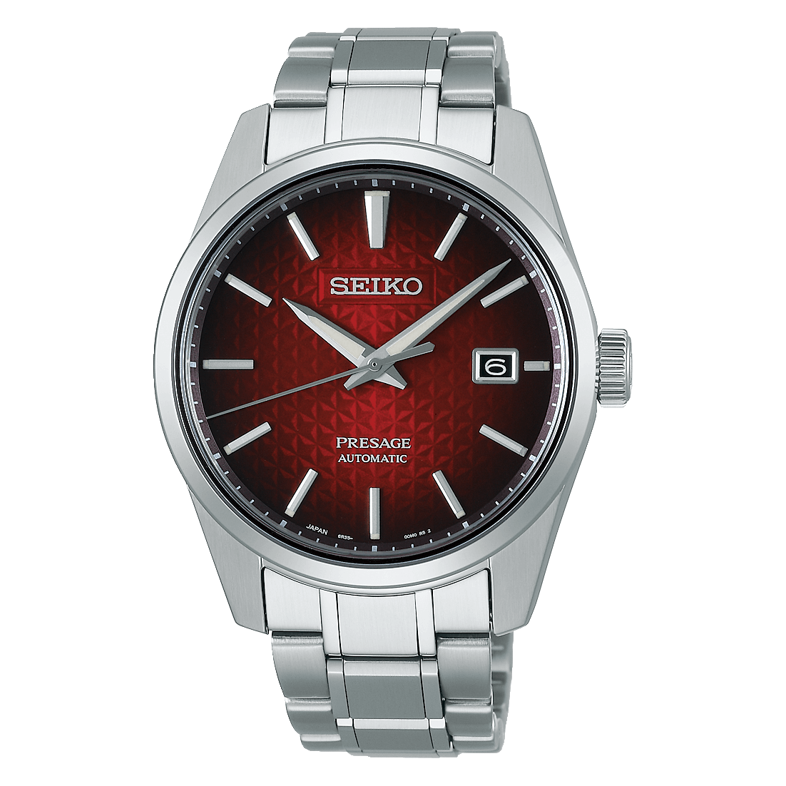 Seiko Presage Sharp Edged Red Dial Automatic Men&#39;s Watch SPB227J1