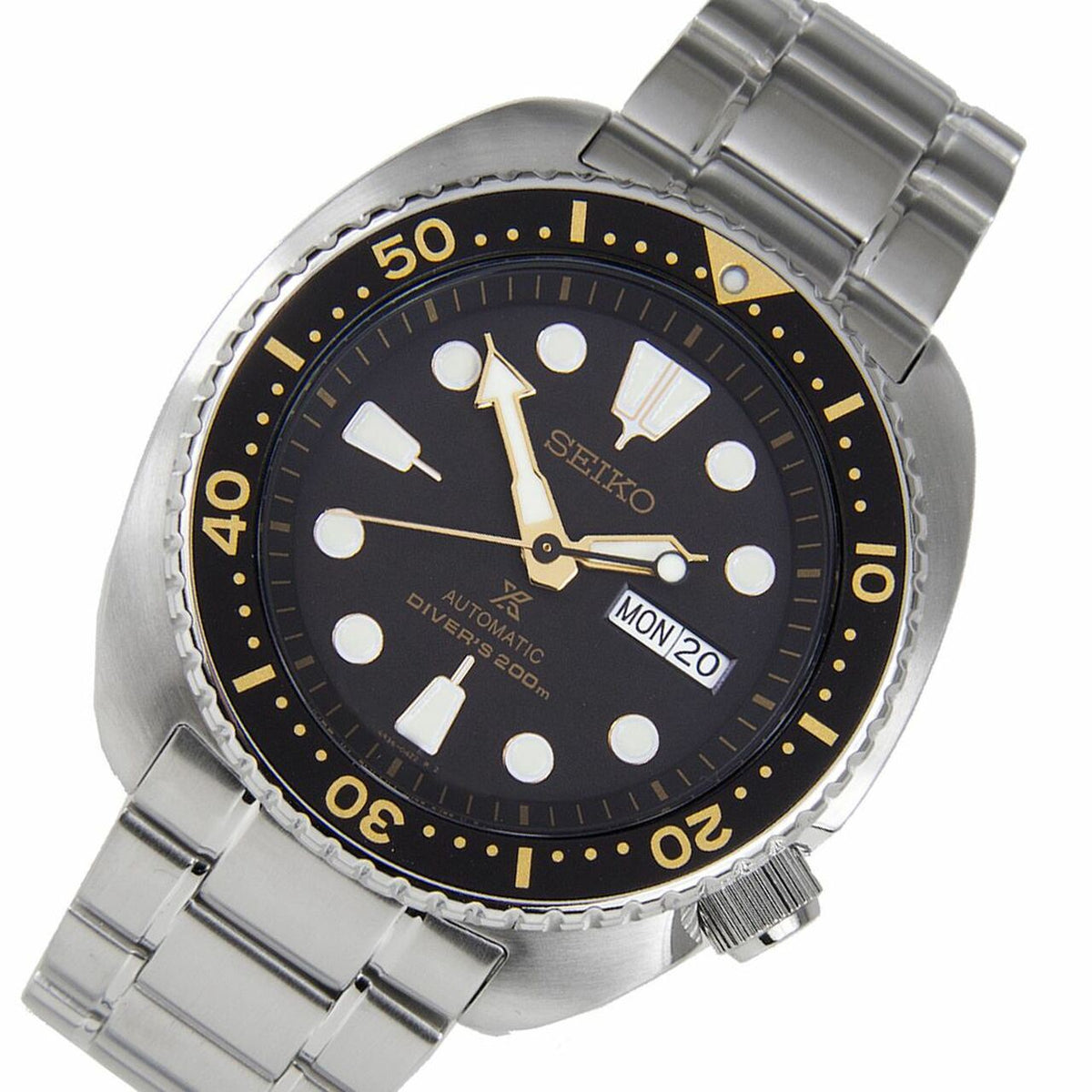 Seiko Prospex Silvertone Automatic Diver Men&#39;s Watch SRP775
