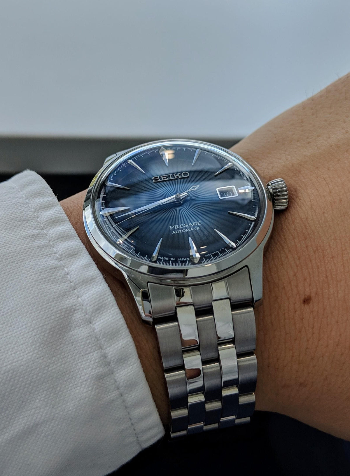 Seiko Presage Automatic Blue Gradation Cocktail Time Men&#39;s Watch SRPB41J1