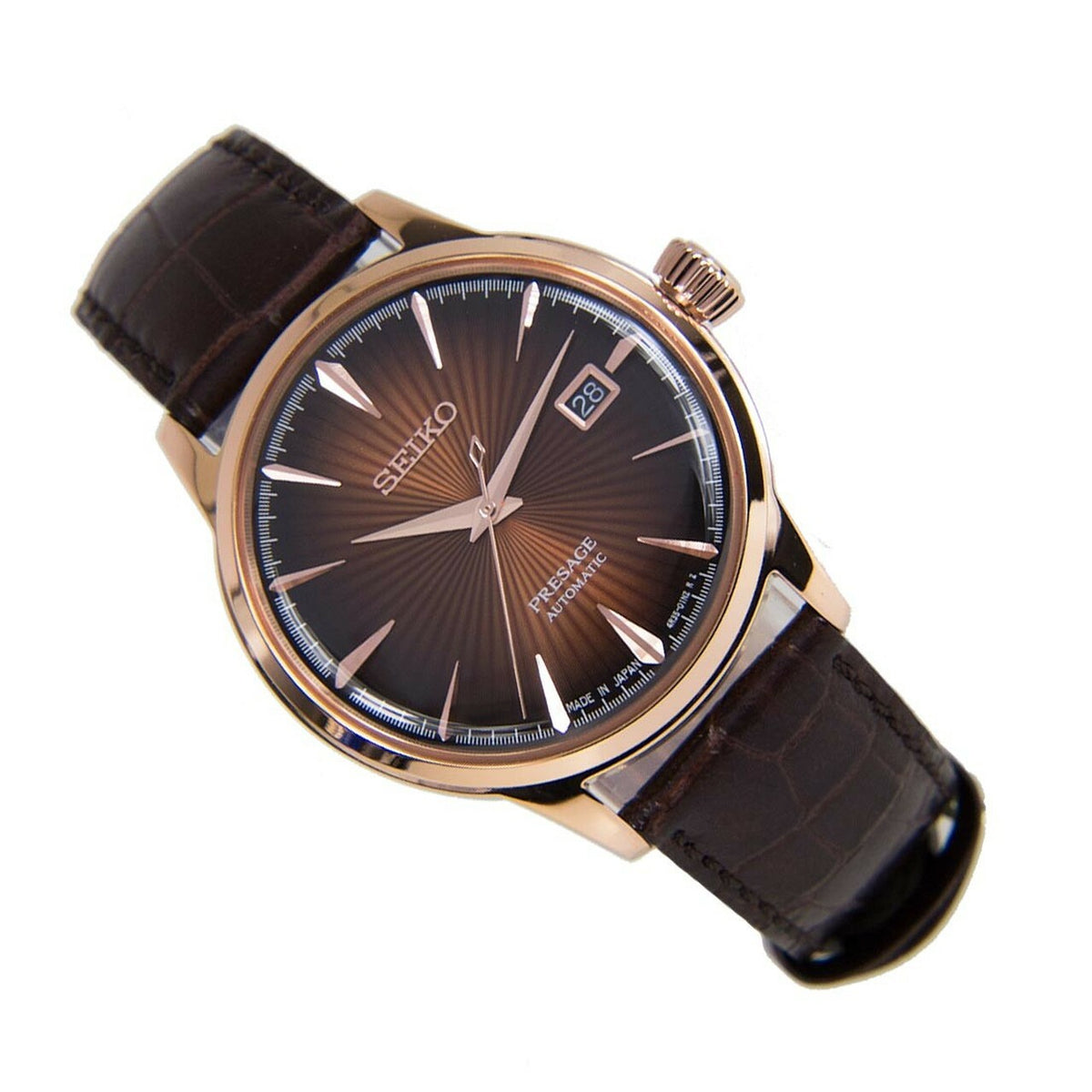 Seiko Presage Automatic Brown Gradient Cocktail Time Men&#39;s Watch SRPB46J1