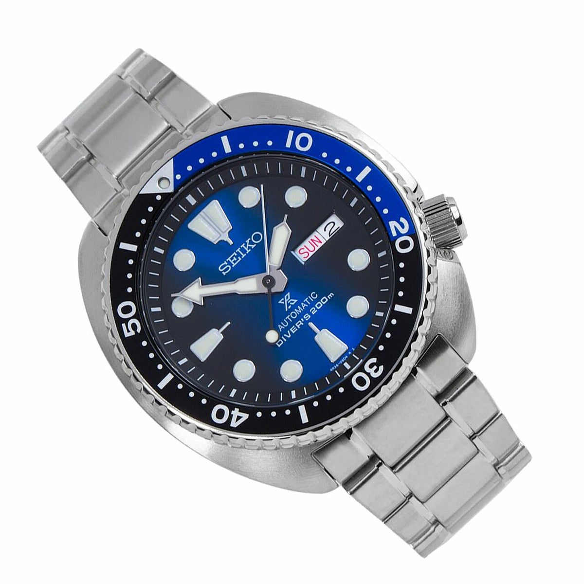 Seiko Prospex Turtle Diver&#39;s 200M Automatic Blue Sunburst Dial Men&#39;s Watch SRPC25K1