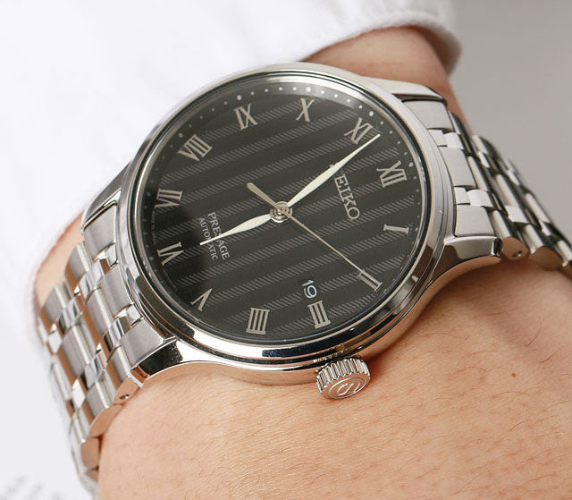Seiko Presage Zen Garden Automatic Bracelet Black Dial Men&#39;s Watch SRPC81J1