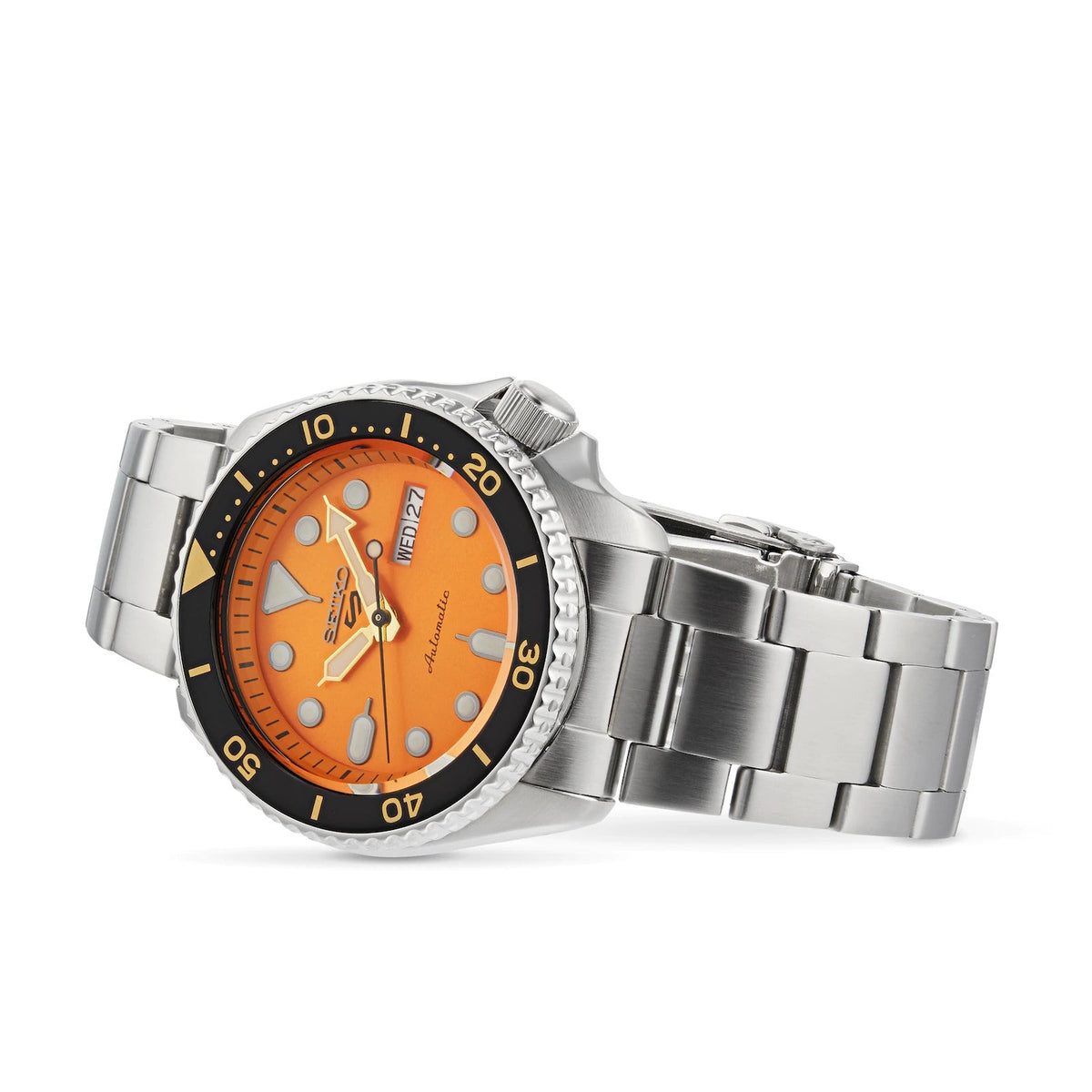 Seiko 5 Sports Automatic Orange Dial Men&#39;s Watch SRPD59K1