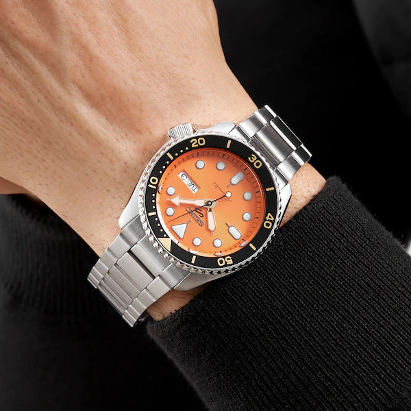Seiko 5 Sports Automatic Orange Dial Men&#39;s Watch SRPD59K1