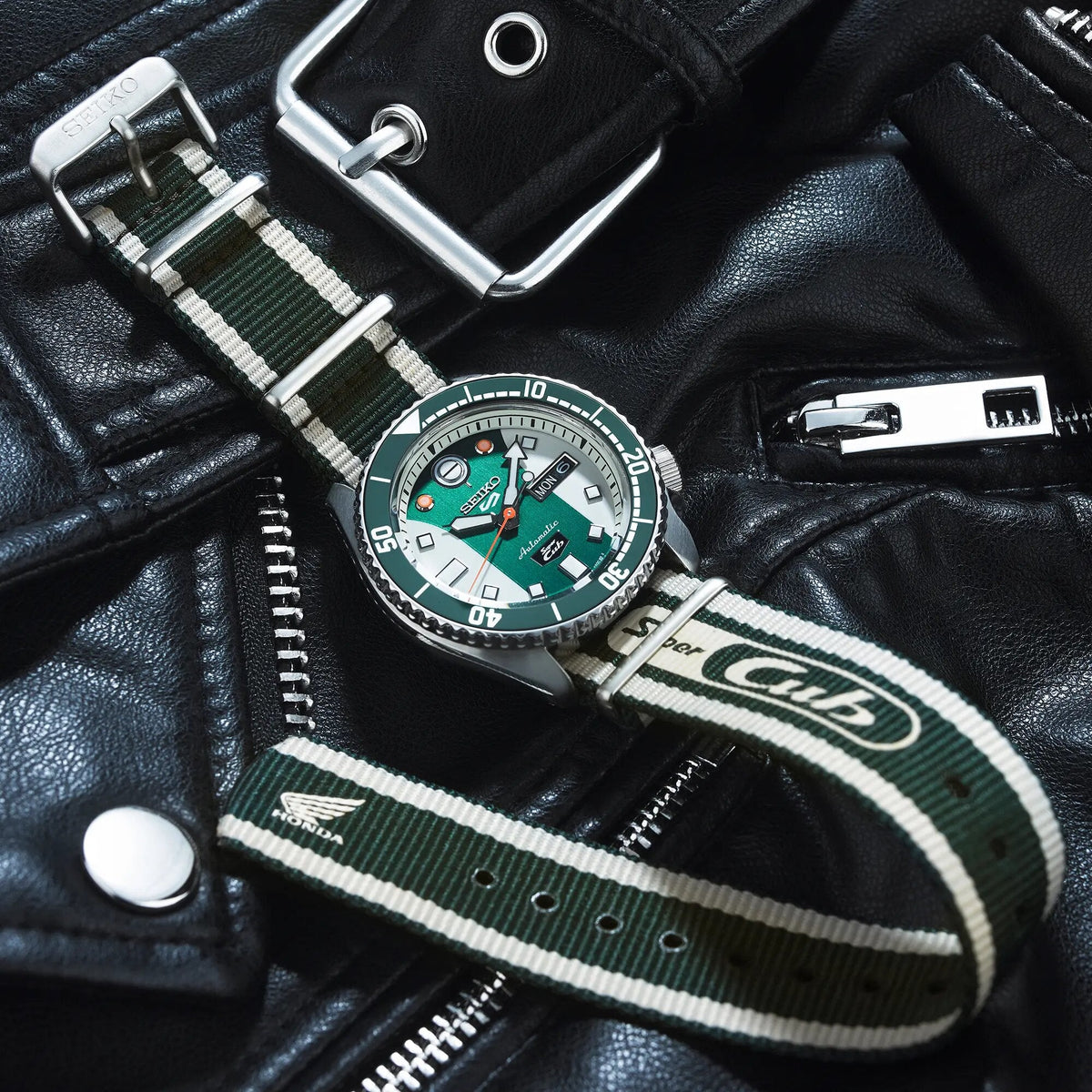 Seiko 5 Sports Honda Super Cub Limited Edition Automatic Men&#39;s Watch SRPJ49K1