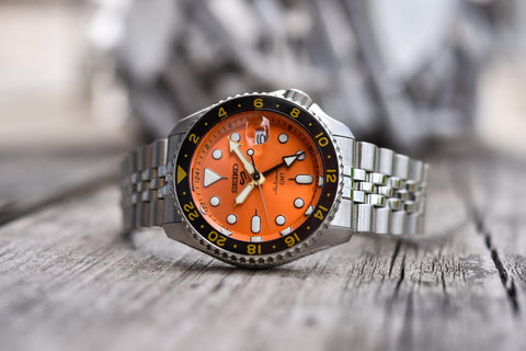 Seiko 5 Sports ‘Mikan Orange’ GMT Automatic Men's Watch SSK005K1