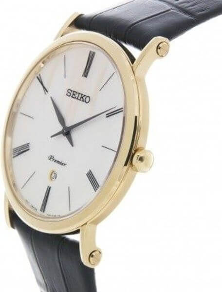 Seiko Premier Brown Leather Quartz Women&#39;s Watch SXB432