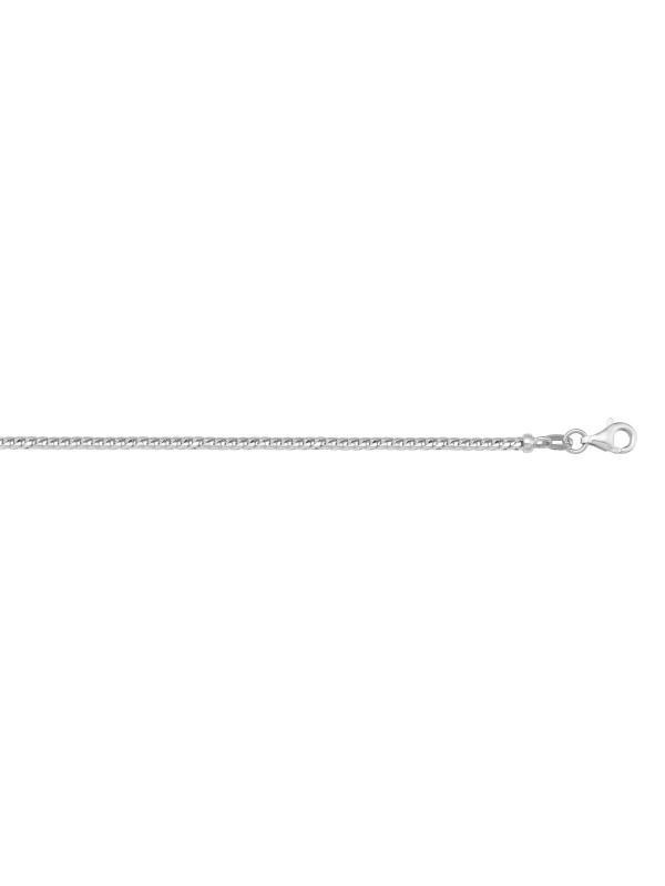 14k White Gold Franco 1.0 mm Italian Chain