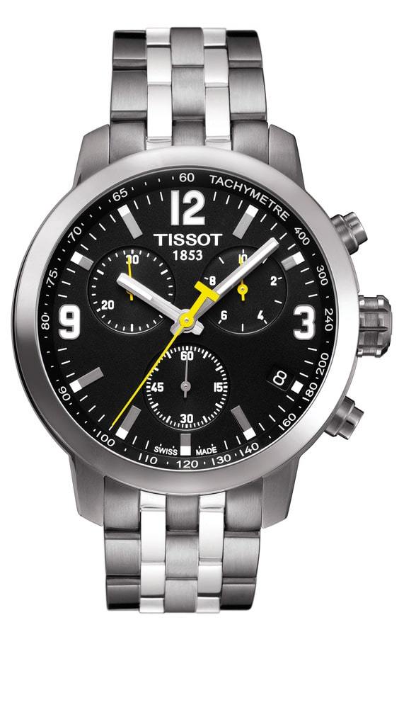 Tissot PRC 200 Chronograph Black Dial Stainless Steel Men&#39;s Watch T0554171105700