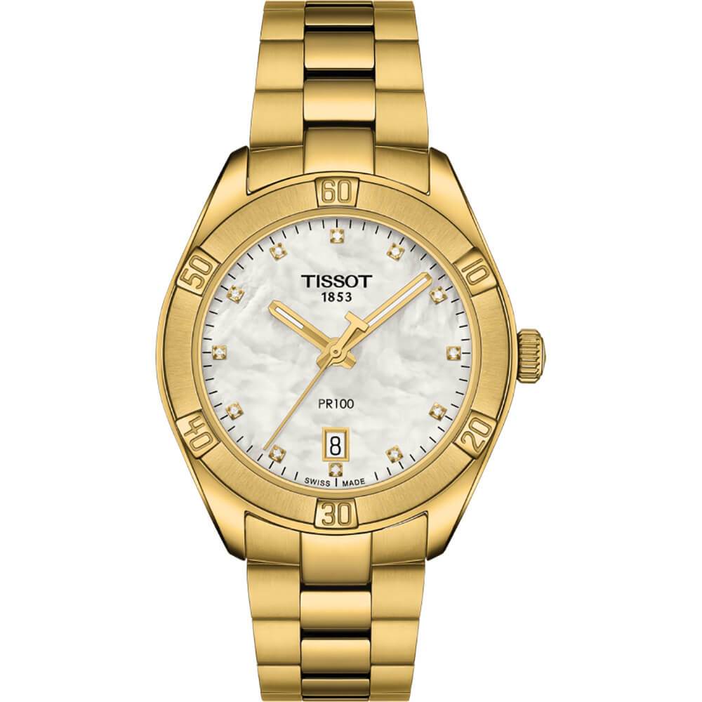 Tissot PR 100 Sport Chic yellow gold Women&#39;s Watch T1019103311601