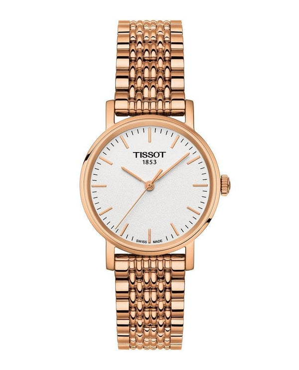 Tissot Everytime Small White Dial Rose Gold Tone Women s Watch T109210 Stylessence Fine Jewellery