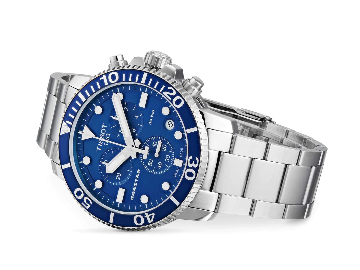 Tissot Seastar 1000 Blue Dial Chronograph Men&#39;s Watch T1204171104100