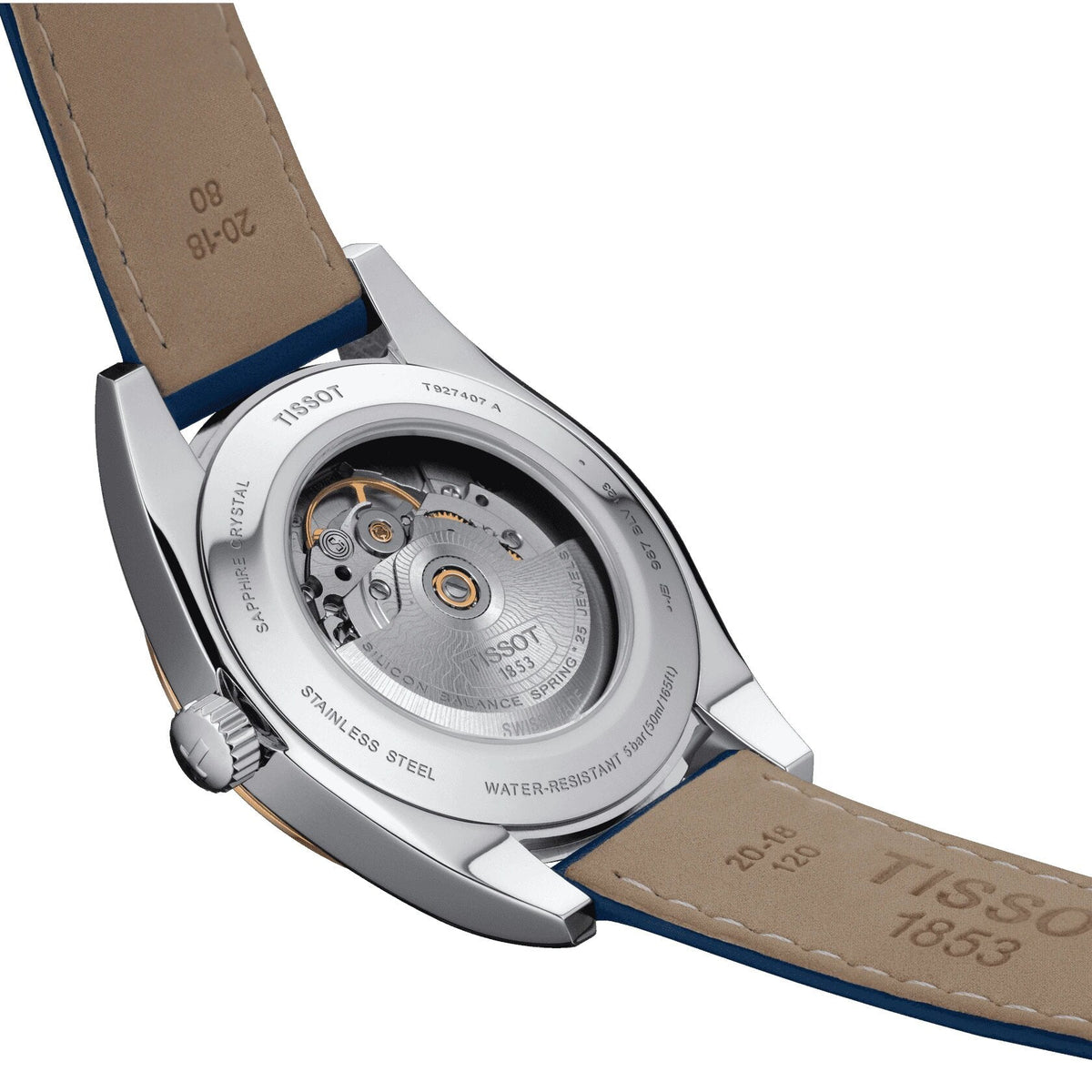 Tissot Gentleman Powermatic 80 Silicium Solid 18K Gold bezel Automatic Men&#39;s Watch T9274074604100