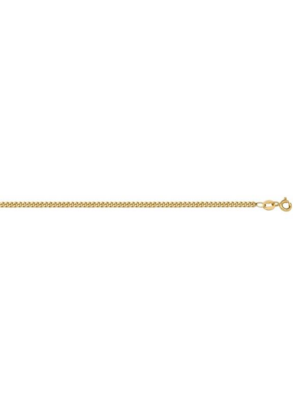 10k, 14k Yellow Gold Curb Link 1.0 mm Italian Chain