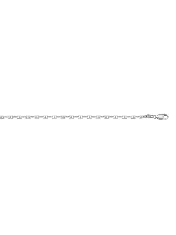 10k, 14k White Gold Anchor Link 1.4 mm Italian Chain