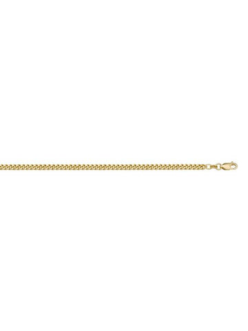 10k, 14k Yellow Gold Curb Link 1.4 mm Italian Chain